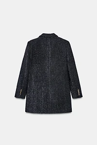 METALLIC THREAD DOUBLE BREASTED BLAZER