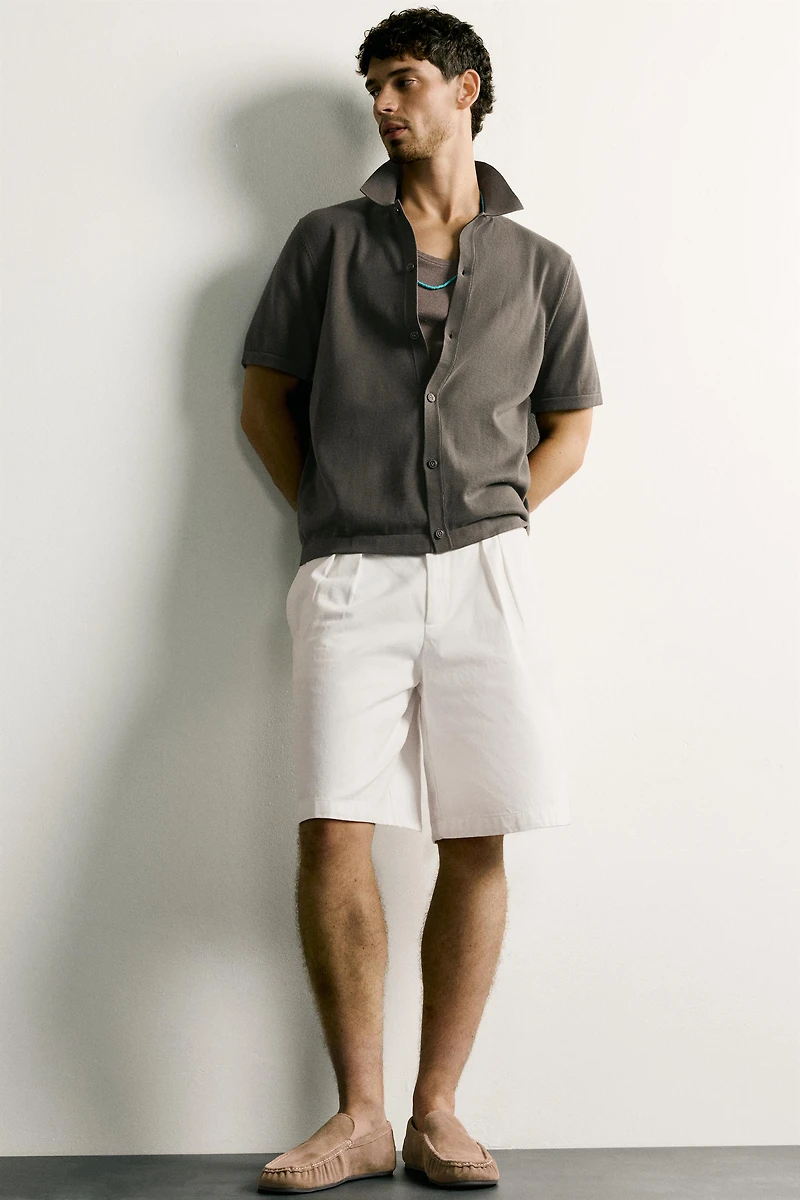 RELAXED FIT KNIT SHIRT