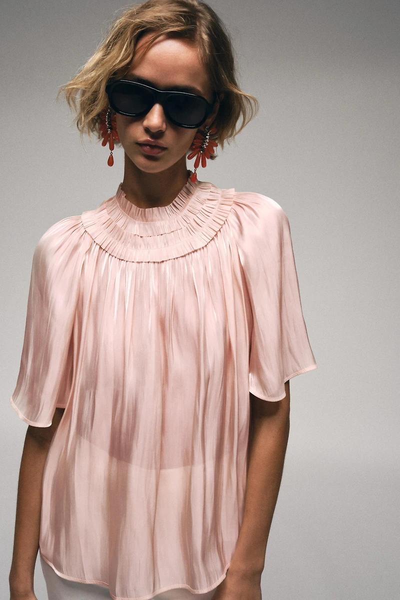 SHIMMER-EFFECT BLOUSE