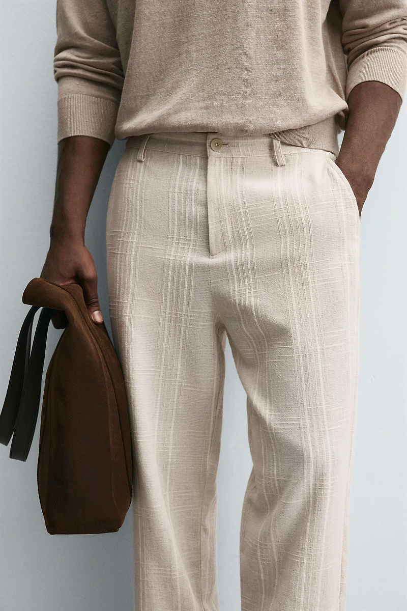 REGULAR FIT STRIPED PANTS