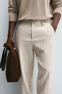 REGULAR FIT STRIPED PANTS