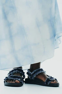 SANDALES PLATEFORMES EN DENIM