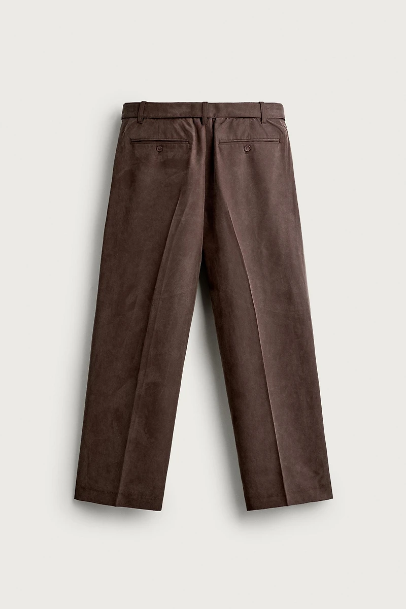 BELTED RELAXED-FIT FLOWY PANTS