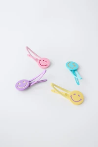 PACK OF FOUR SMILEYWORLD ® HAIR CLIPS
