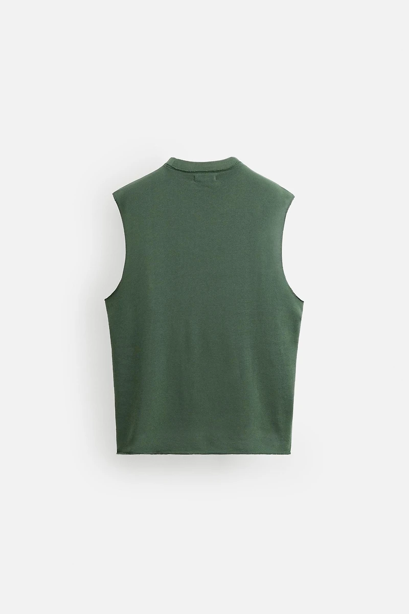 IRREGULAR KNIT TANK TOP