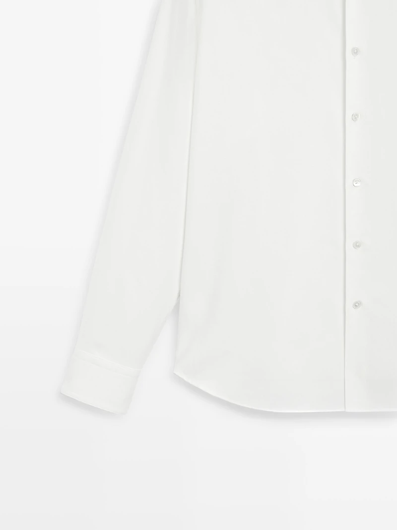 Regular fit cotton blend shirt - LIMITED