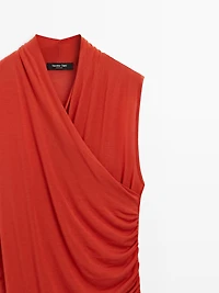 Top drapé cache-cœur