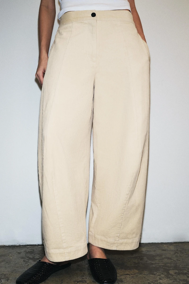 ZW COLLECTION BARREL CORDUROY PANTS