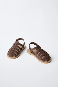 SANDALES STYLE PLAGE EN CUIR