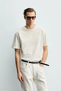 MERCERIZED FINISH CROPPED T-SHIRT