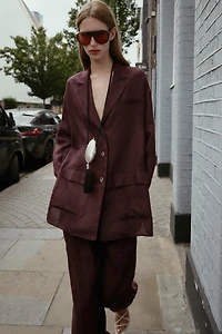 LINEN LONG BLAZER