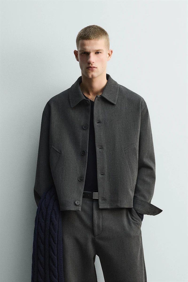 TEXTURED OVERSHIRT