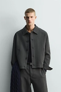 TEXTURED OVERSHIRT