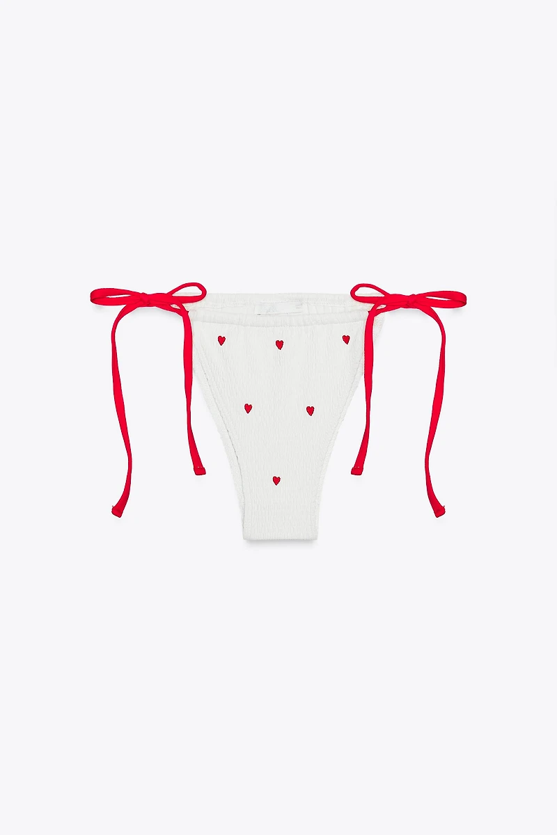 EMBROIDERED ELASTIC BIKINI BOTTOMS