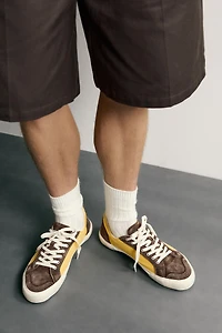 LEATHER MIX SNEAKERS
