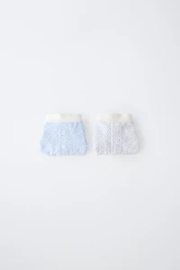 9-14 ANS/ LOT DE DEUX BOXERS À FLEURS