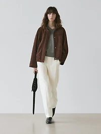 Straight-leg flowing trousers