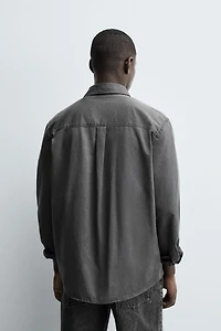 WASHED TWILL TEXTURED SHIRT