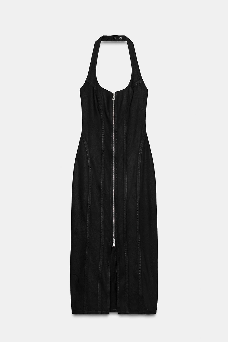 Z1975 COATED DENIM MIDI DRESS