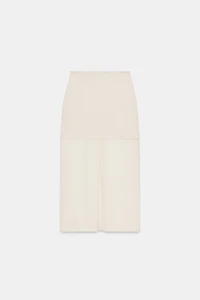 CONTRASTING KNIT PENCIL SKIRT