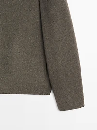 Wool blend bomber jacket