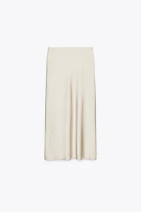 SATIN MIDI SKIRT