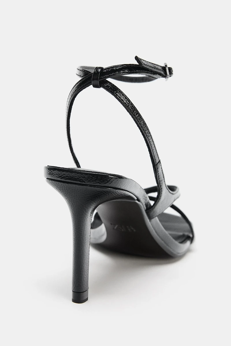 LEATHER HEELED SANDALS