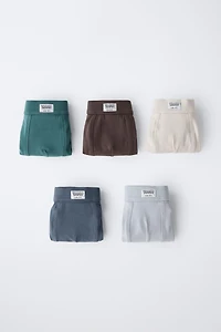 2-6 YEARS/ FIVE-PACK OF LABEL BOXERS