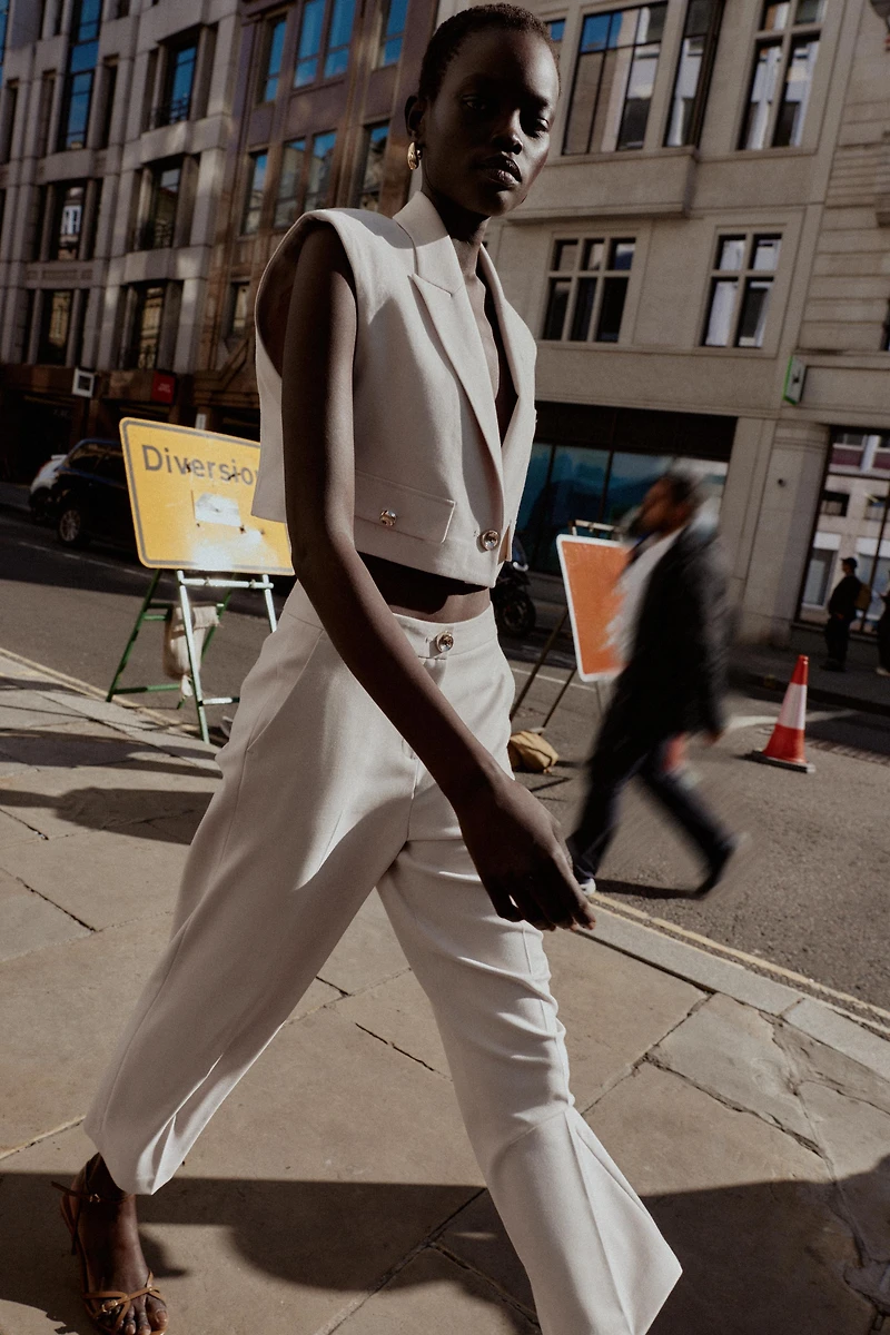 PANTALON CULOTTE TAILLE HAUTE