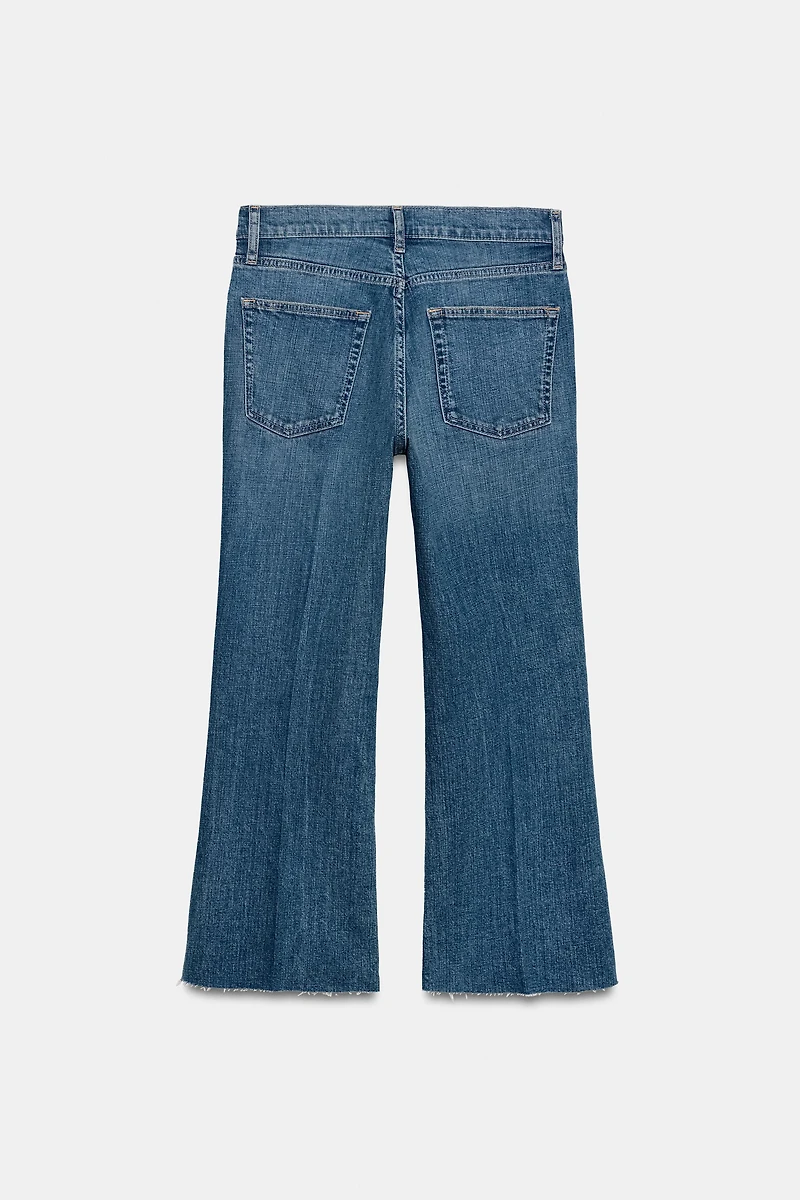 ZW COLLECTION MID-RISE CROPPED FLARE JEANS