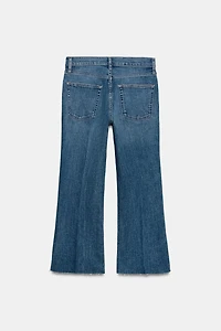 ZW COLLECTION MID-RISE CROPPED FLARE JEANS