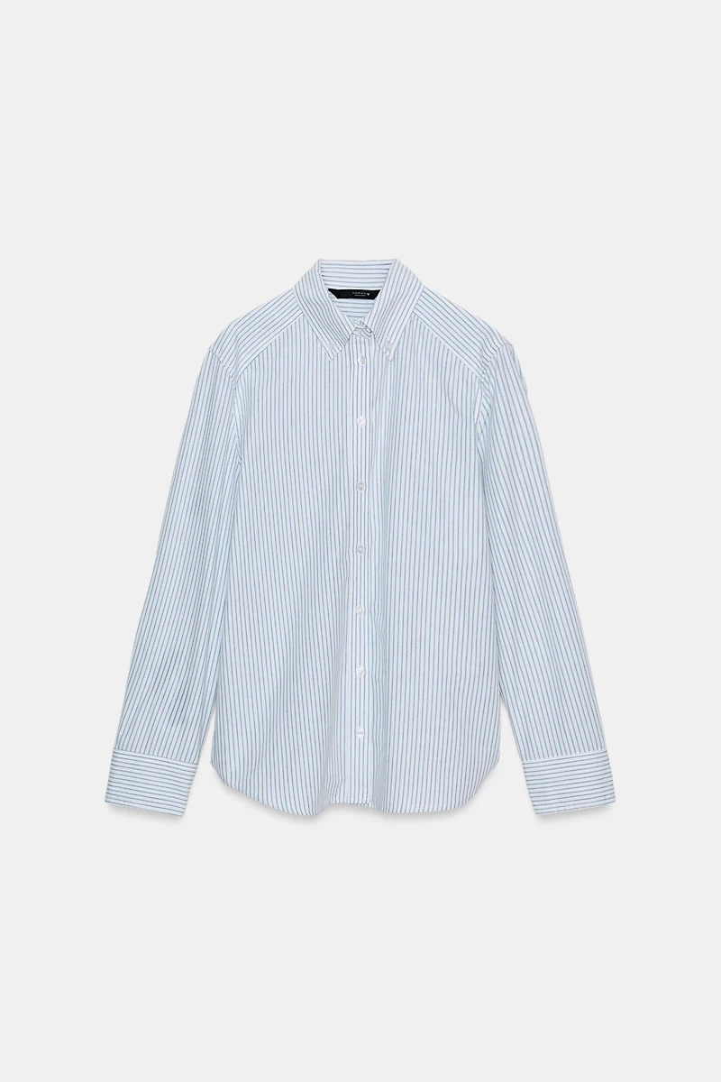 STRIPED POPLIN SHIRT