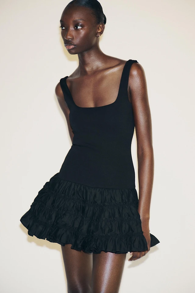 zara black drop waist dress Zara black drop waist dress