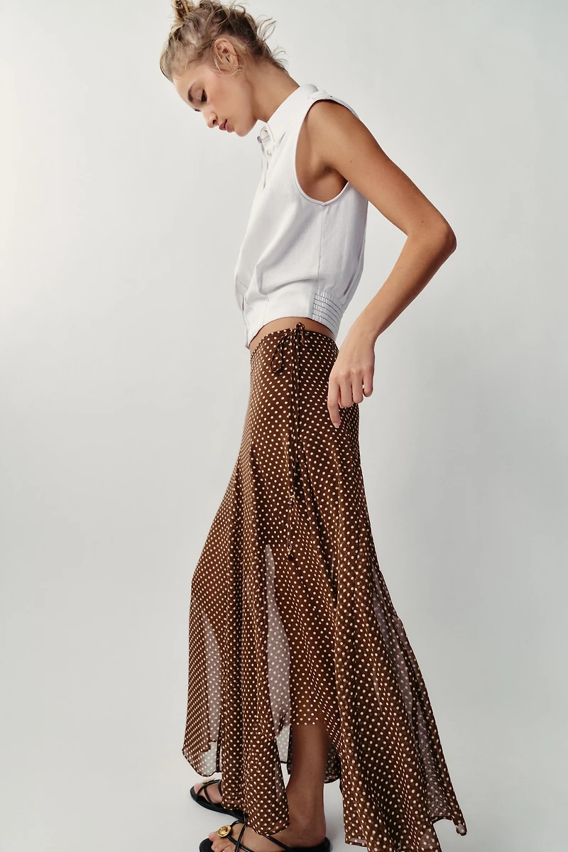 POLKA DOT MIDI SKIRT