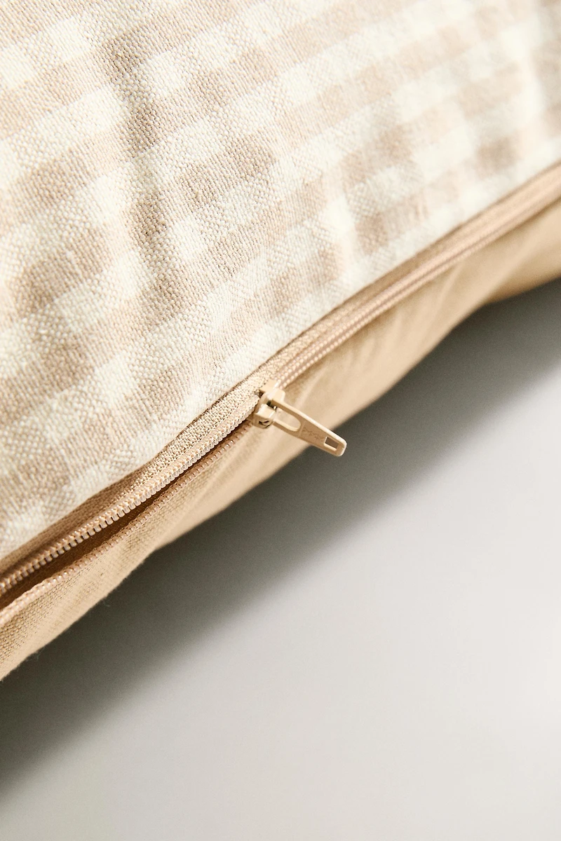 PET BED CUSHION GINGHAM CHECK