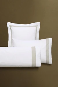 COTTON PILLOWCASE WITH BORDER