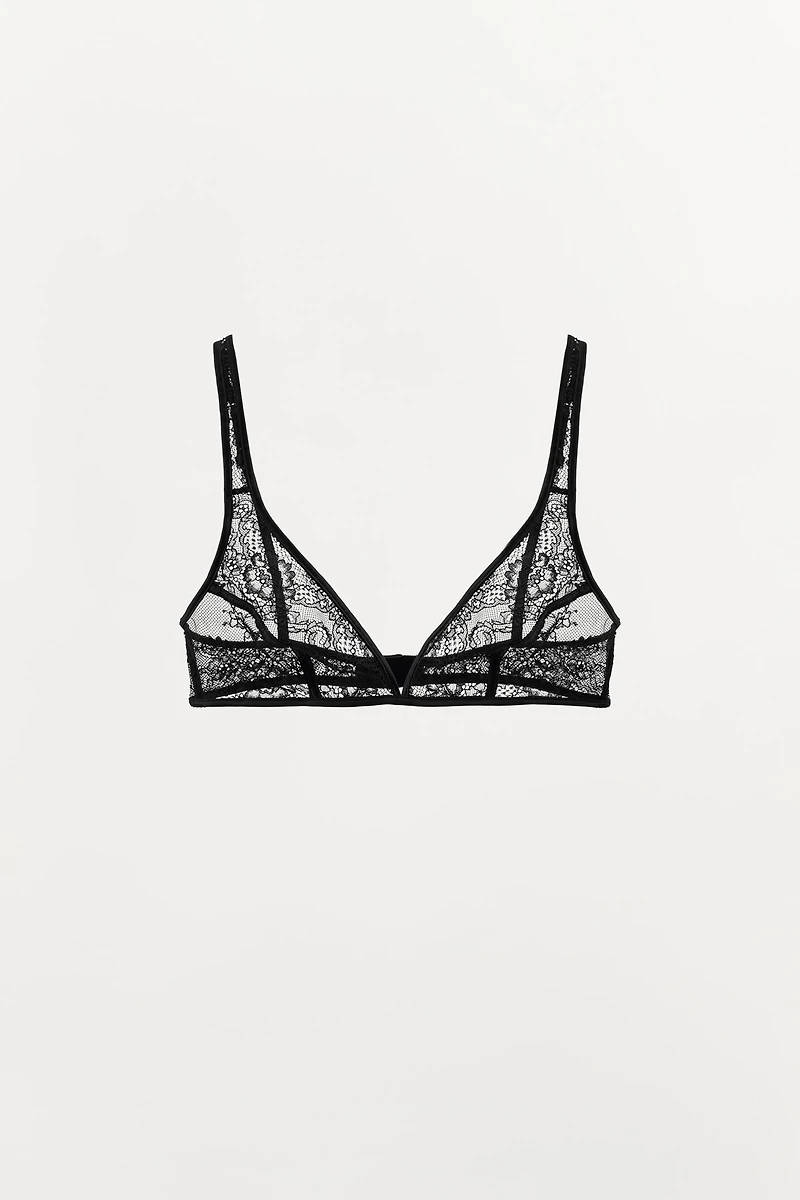 LACE TRIANGLE BRALETTE