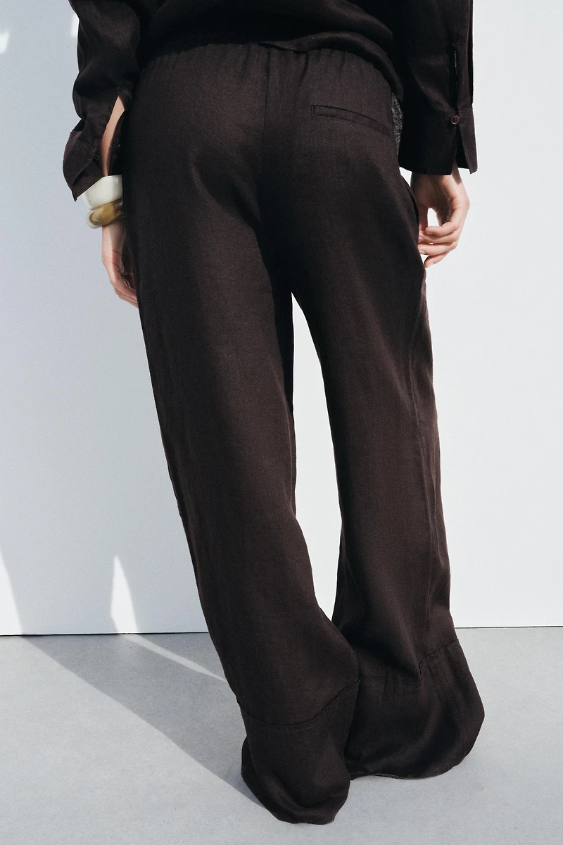 100% LINEN PALAZZO PANTS ZW COLLECTION