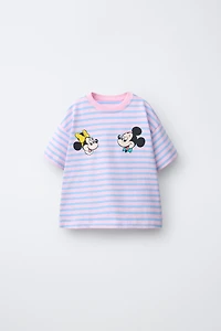 T-SHIRT RAYURES MICKEY & MINNIE MOUSE © DISNEY