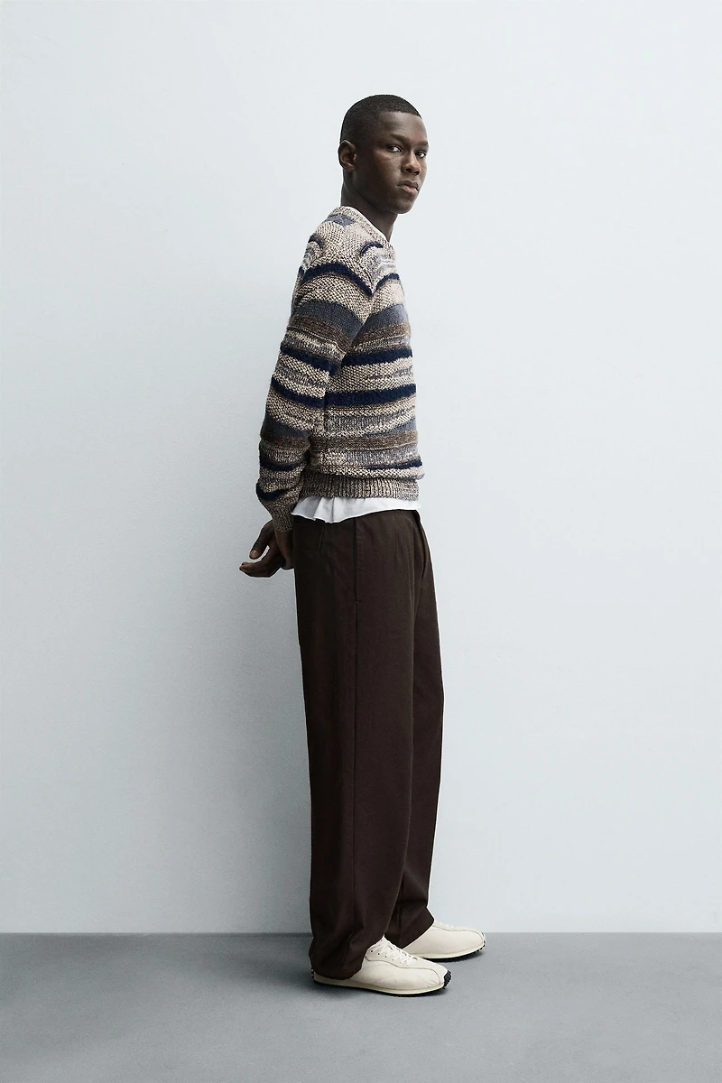 JACQUARD STRIPED SWEATER