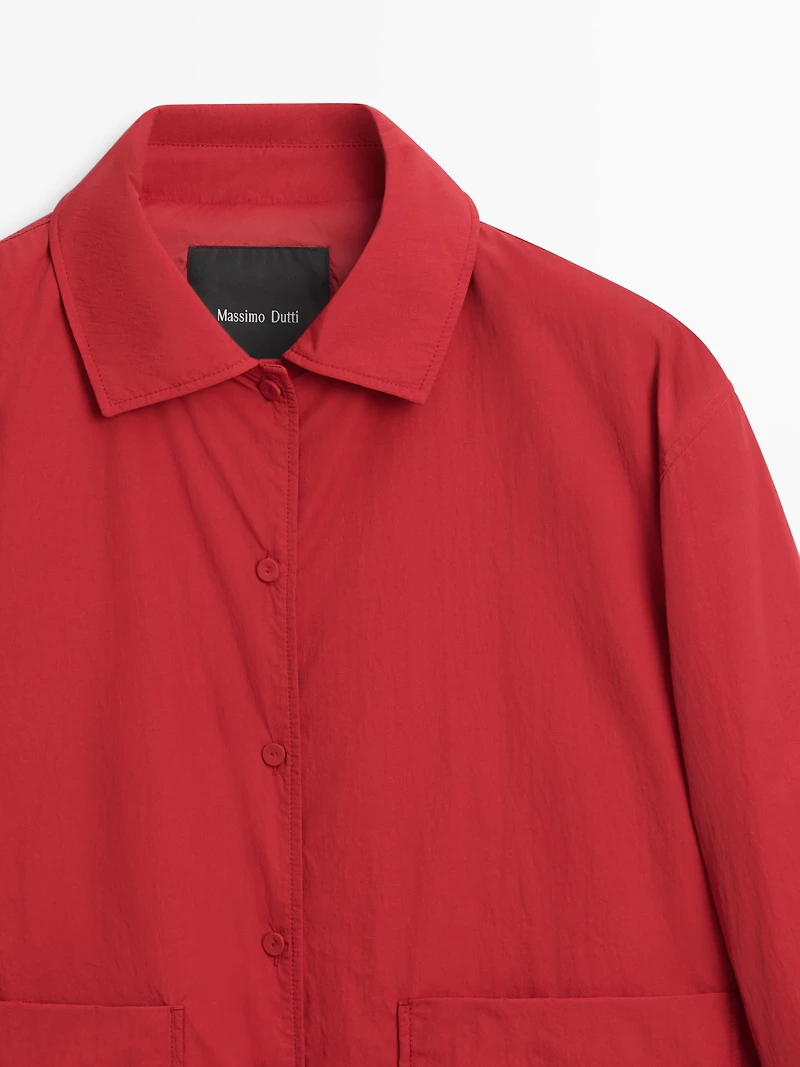 Veste courte matelassée avec poches