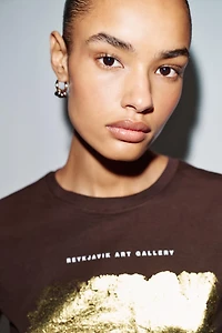 METALLIC PRINT T-SHIRT