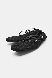 CUT-OUT STRAP BALLET FLATS