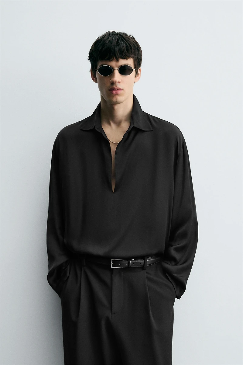 SATIN POLO SHIRT