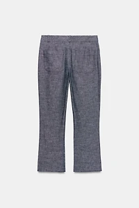 LINEN MINI FLARE PANTS