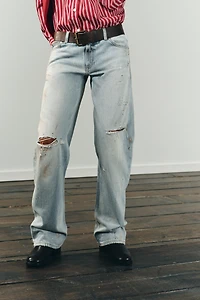 TRF MID-RISE CROPPED STRAIGHT LEG JEANS