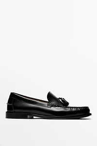 Leather tassel loafer