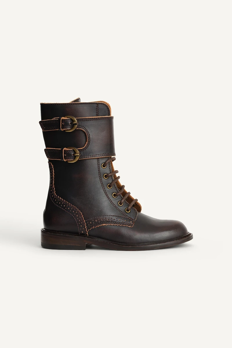 BOTTINES EN CUIR À LACETS ÉDITION LIMITÉE
