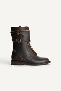 BOTTINES EN CUIR À LACETS ÉDITION LIMITÉE