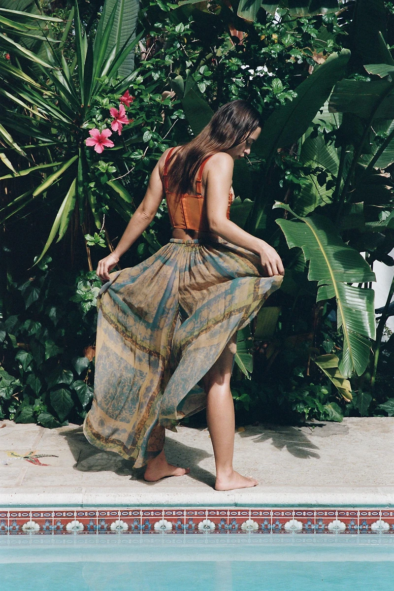 PRINTED VOLUME PANTS WITH VENTS